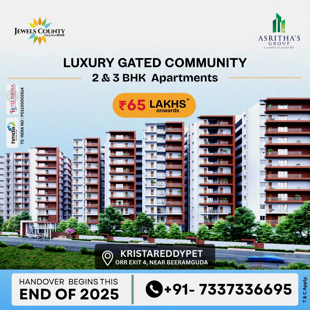 2BHK & 3 BHK flats for sale in Beeramguda , Hyderabad